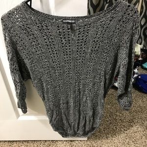 Grey knit sweater
